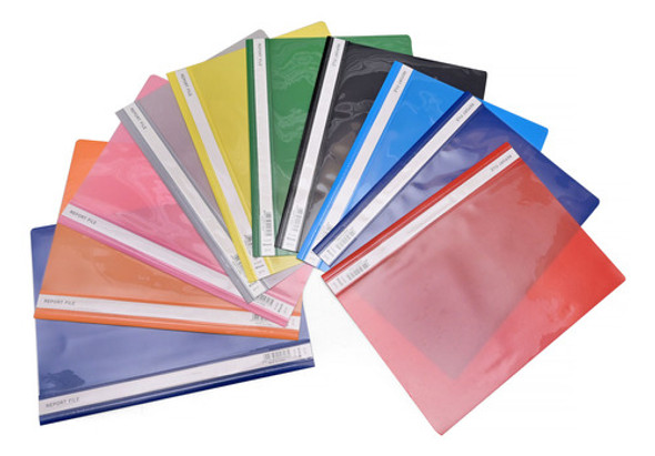 Carpeta Tapa Transparente A4 Gris X12 - Goldin Papelería 0