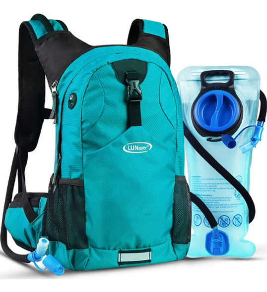 Mochila Senderismo Impermeable Turquesa Hidratacion 2l 0