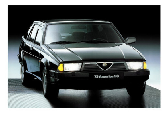 Alfa Romeo 75 Autos Clásicos Italianos1.8 - Lámina 45x30 Cm. 1
