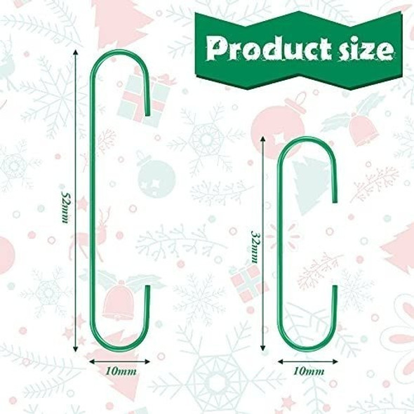 Ganchos Verdes P/ Adornos De  Arbol De Navidad X400 U 1
