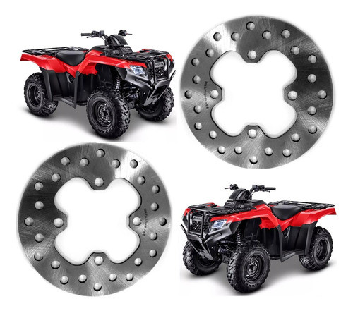 Jogo Disco De Freio Dianteiro Honda Fourtrax 420 2015 À 2022 0