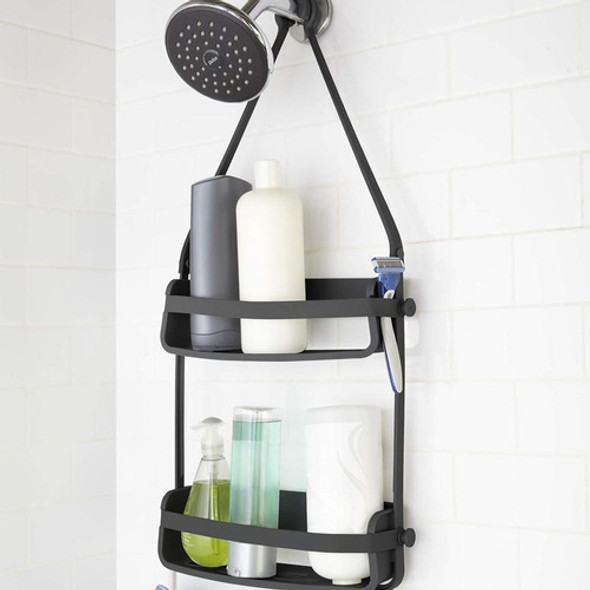 Organizador De Ducha Negro Flex 1 Organizador De Ducha Negro Flex 1