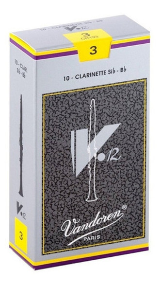 Pack De Cañas Vandoren V12 Cr193 De Clarinete Bb Sib N3 X10u 0