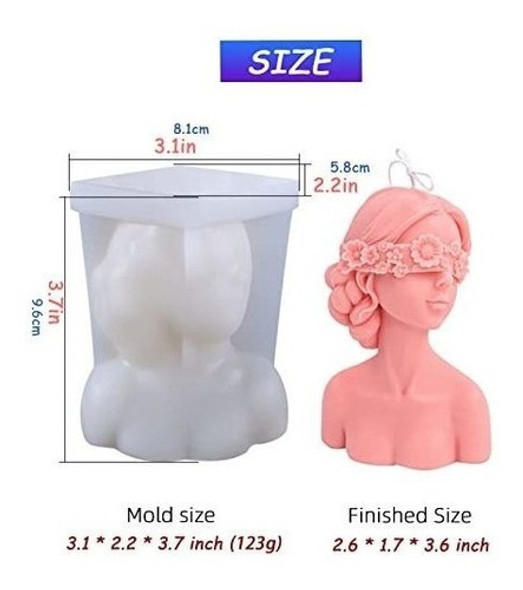 Molde De Silicona Para Velas De Cuerpo 3d 1