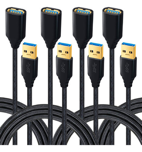 Besgoods - Cable De Extensin Usb 3.0, Paquete De 4 [6 Pies] 0