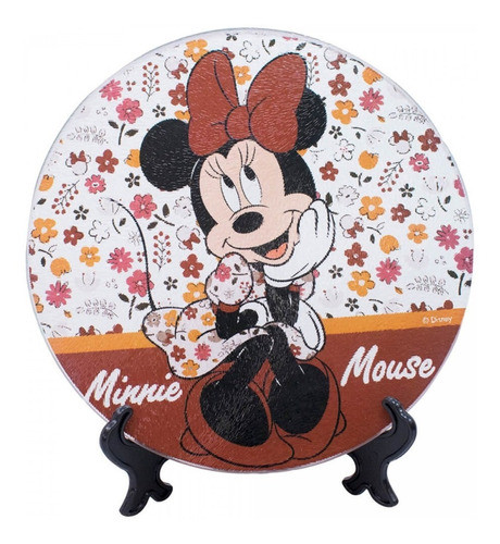 Suporte Panela Vidro Minnie 20x20cm Disney 0