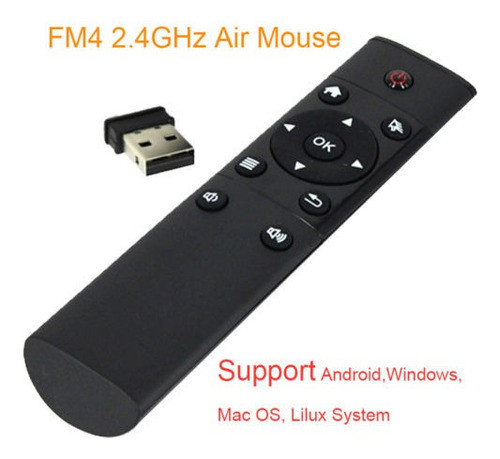 Fm4 2.4ghz Teclado Remoto Aire Volar Ratón Para Windows Andr 1