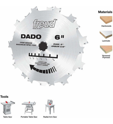 Set Freud De 6 Pulgadas Dado Para Todos Las Sierras - Italia 1