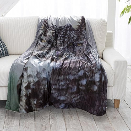 Espléndido Hogar 64sherpa Manta De Forro Polar Búho Estampad 1