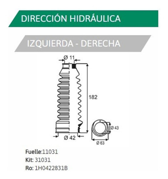 Fuelle Crem. Polo/golf/caddy D/h D.sur 1 Fuelle Crem. Polo/golf/caddy D/h D.sur 1