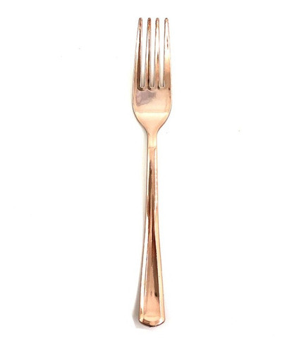 Tenedor Plástico Rosa Oro X 24 U. - Universo Mágico 1