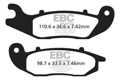 Pastilla Ebc Sinterizada Honda Crf250 13-17 Gas Gas Ec250 14 1