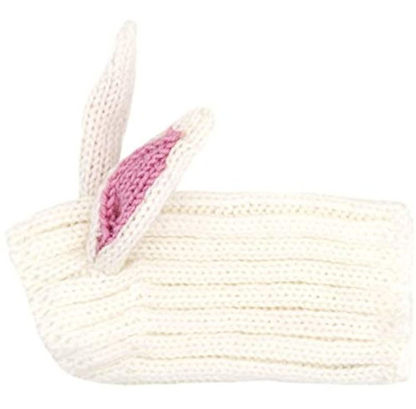 Zoo Snoods The Original Knit White Rabbit Dog Snood 0