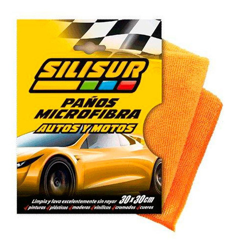Paño De Microfibra Para Autos Y Motos 30x30cm Pack 12un 1