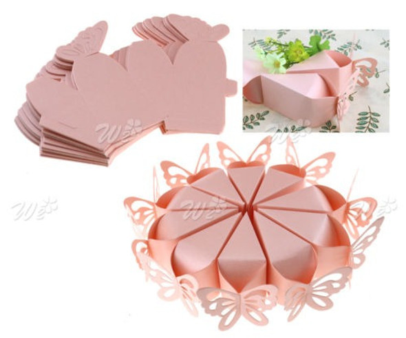 50 X Mariposa Rosa Favor Regalo Dulces Cajas Boda Boda Bebé 0 50 X Mariposa Rosa Favor Regalo Dulces Cajas Boda Boda Bebé 0