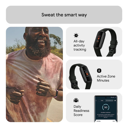 Tracker De Fitness Con Seguimiento 24/7, Negro, Talla Única 1