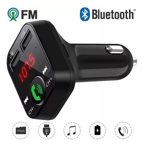 Transmisor Fm Bluetooth C/ 2 Puertos Usb Y Tarjeta Micro Sd 1