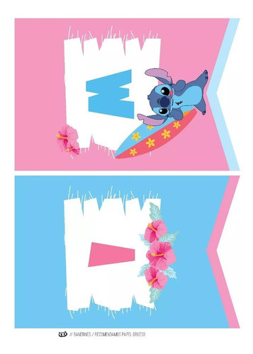Kit Imprimible Stitch Textos Editables! 1