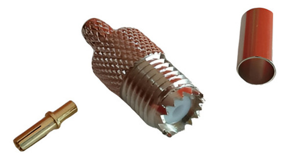 Conector Mini Uhf Hembra Crimpeable Para Cable Rg58 0