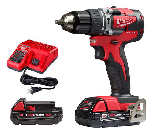 Taladro Milwaukee C/perc. 18v Brushless Hd Con 2 Bat.+ Carga 0