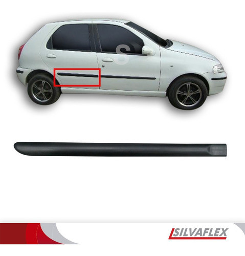 Bagueta Puerta Tras Der Fiat Palio 5 Ptas 01/04 Silvaflex 1
