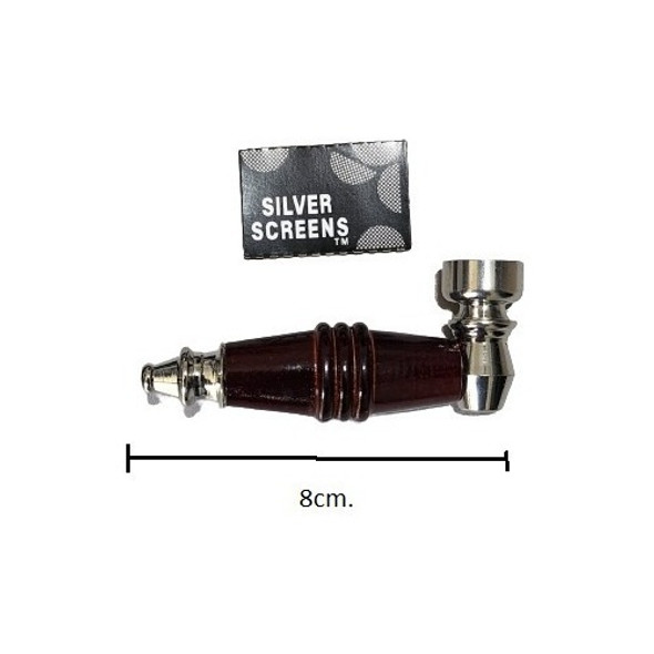 Mini Pipa De Madera Y Metal + Filtros 0