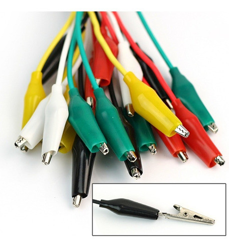 Pinzas Cocodrilo 20pcs Con Cable - Electroimporta 0