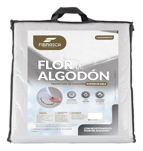 Protector De Colchón Impermeable Ajustable Matelasse 2 Plaza 1