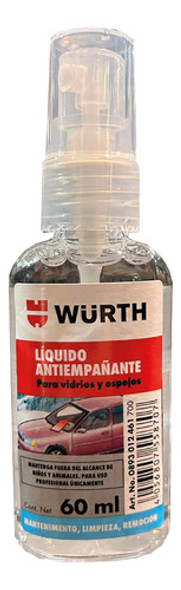 Antiempañante De Vidrios Y Espejos Wurth 0