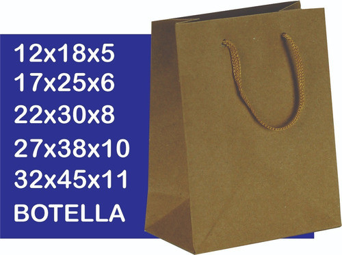 Bolsas Papel Tienda - 17x25x6 X 100u Bajaron Los Precios! 1