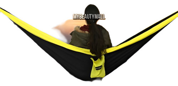 Amarillo + Negro Al Aire Libre Camping Patio Cama 250x100cm 0