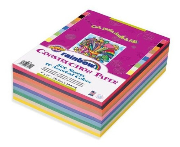 Arco Iris Super Value Papel De Construccion 9 X 12 Varios Co 0