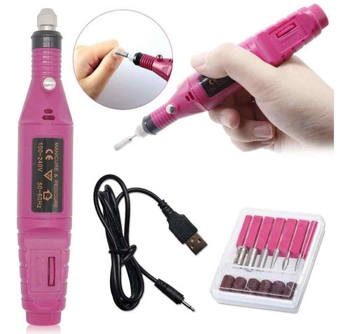 Mini Torno Manicura Pedicura Uñas 6 Punteros Gta Everest 0