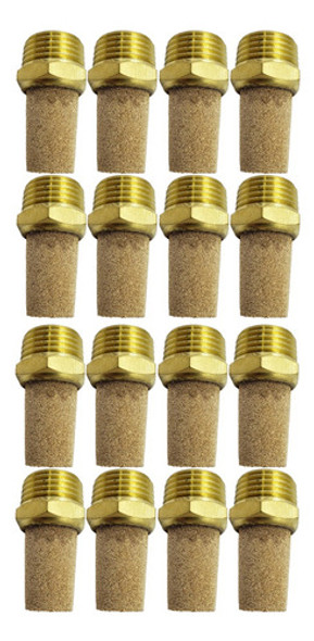 Pack Silenciador Neumático Bronce Largo Rosca 1/8 Bspt X 16 0