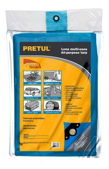 Lona Toldo Multiuso 3 X 5 Metros Impermeable Azul Pretul 1 Lona Toldo Multiuso 3 X 5 Metros Impermeable Azul Pretul 1