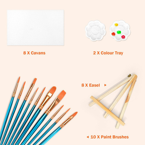 Kit De Pintura Para Niños Con 8 Paneles De 25x20 Cm Y 10 Pin 1