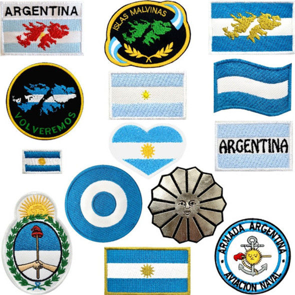 Parche Argentina Bandera Escudo Islas Malvinas Bordados X U. 0