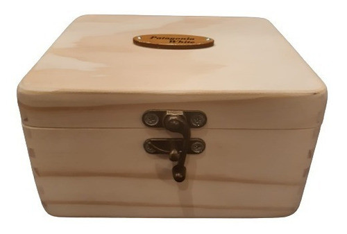 Caja De Madera 10x10x10 Cm Con Bisagras Y Broche Metálico 0