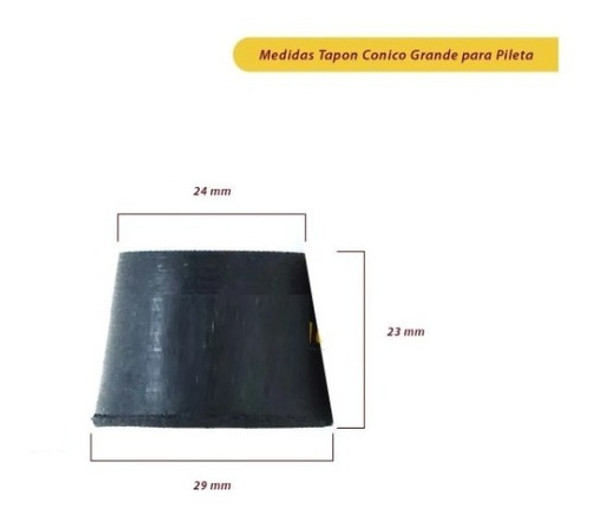 Tapon Conico De Goma Grande P/pileta Lona (ing Maschwitz) 1