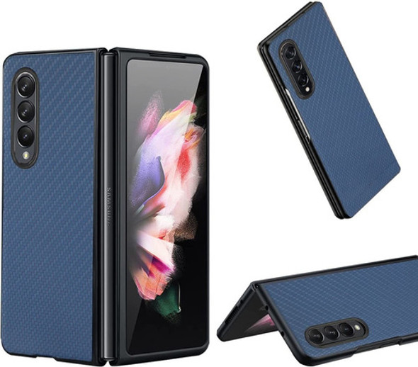 Funda Samsung Galaxy Z Fold 4 5g De Piel Sintetica Azul 0