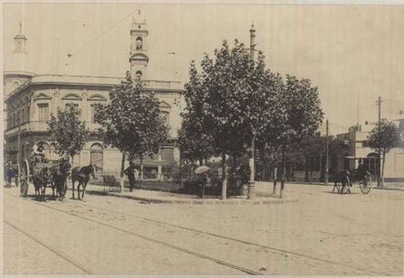 Montevideo Antiguo Plaza Ramírez Año 1910 - Lámina 45x30 Cm. 0