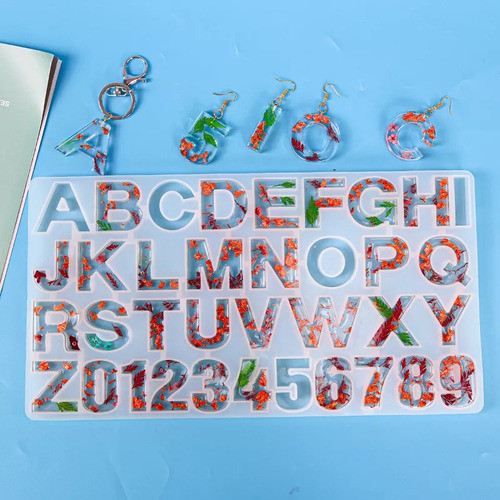 Kit 155 Pzas Llavero Molde Abecedario Resina Taladro Pinzas 1