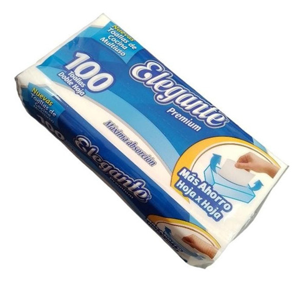 Toallas De Papel Cocina Multiuso Elegante 100unid Pack X 4 0
