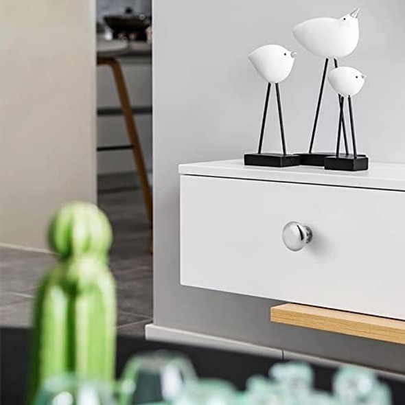 10 Tiradores Redondos 29.5mm - Cromado 1