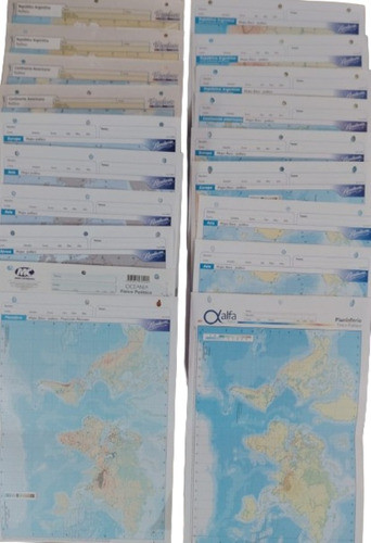 19 Mapas Escolares Número 5 Nuevos Sin Uso 0