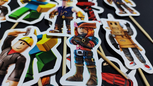 Adorno Cupcake Deco Roblox Topper Muffins X12u 0