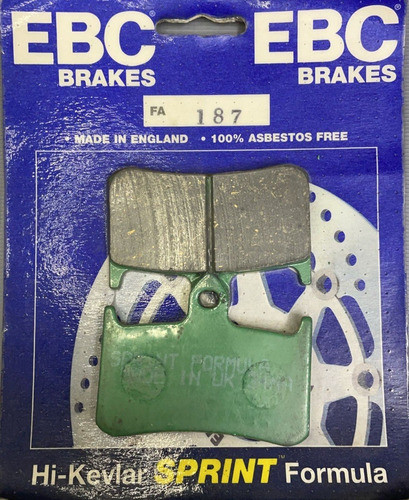 Pastilla De Freno Ebc Fa187 Honda Vfr750 /cbr900 93/97 Del. 0