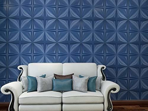 12 Paneles De Pared Decorativos Azul 1