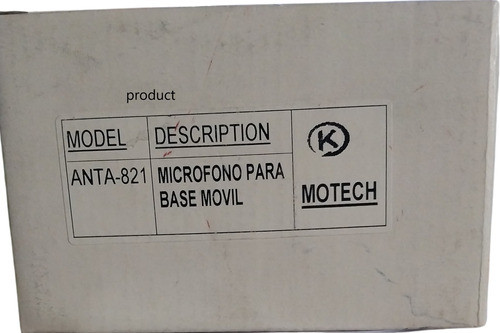 Microfono Marca Motech Anta-821 Para Radios Nuevo, Sin Abrir 1