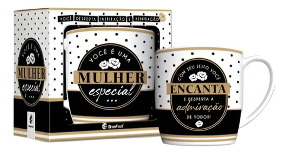 Caneca Porcelana Urban 360ml - Mulher Especial - Brasfoot 0